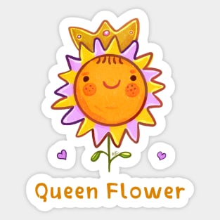 Cheerful Sunflower Queen Sticker